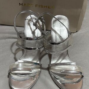 Marc Fisher Metallic Silver Heels